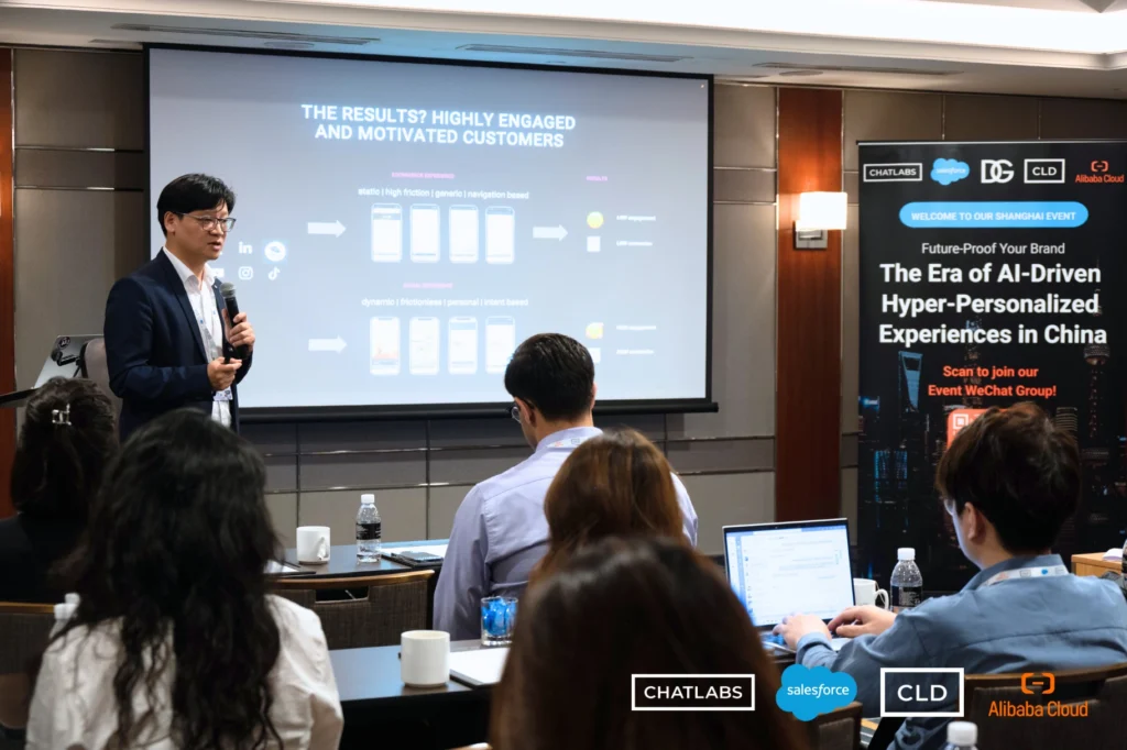 Archer Li from ChatLabs introduces award-winning social selling solution at CLD x Salesforce x Alibaba Cloud Event